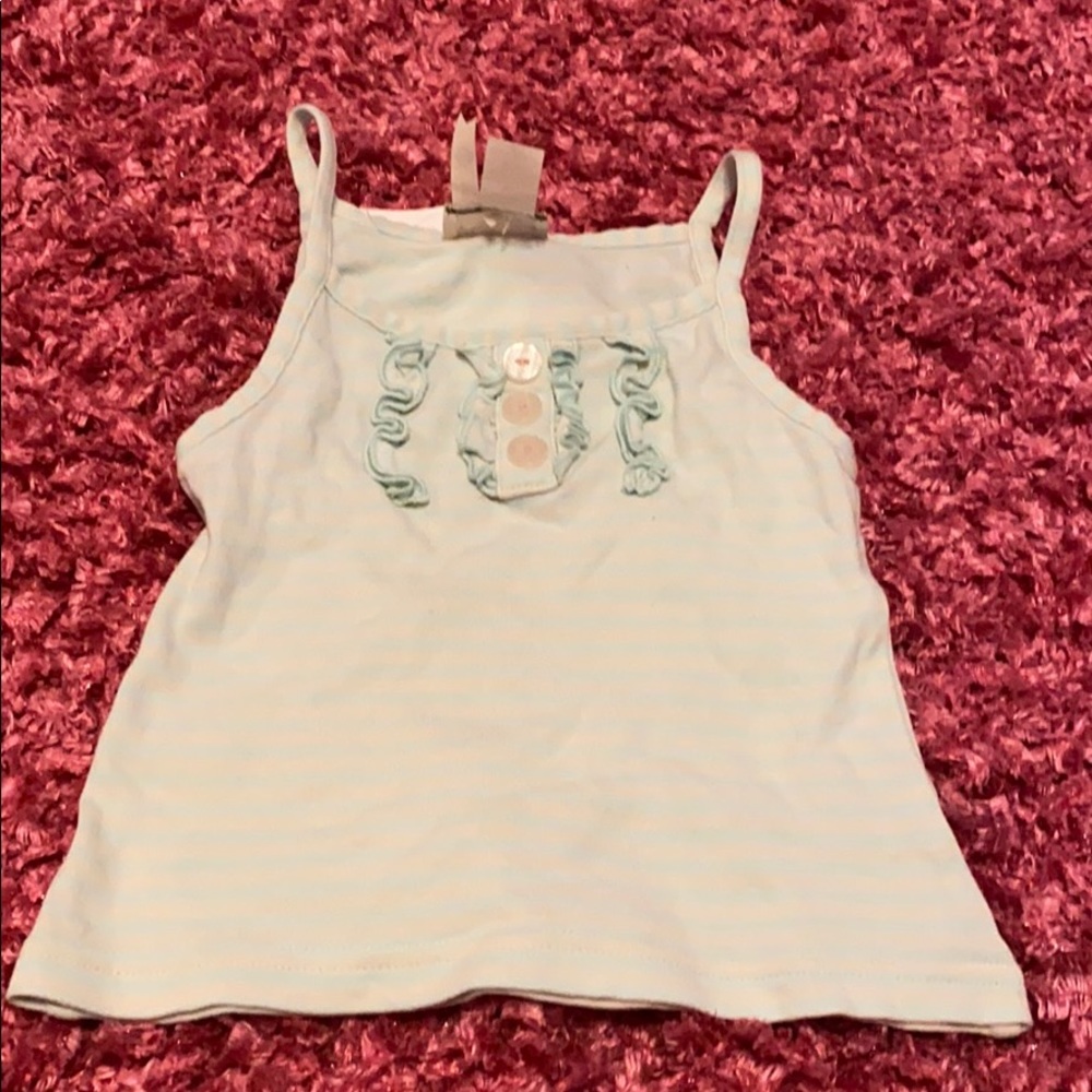 Teal and cream tank